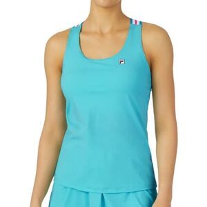 Fila Tie Breaker Tennis Tank Blue Sz XL Cross-Back Racerback Sleeveless Top